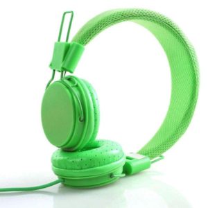 Kids Wired Ear Headphones Stylish Headband Earphones for iPad Tablet  green  |   Over-ear Headphones Earphones & Speakers Green