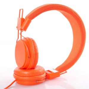 Kids Wired Ear Headphones Stylish Headband  |   Over-ear Headphones Earphones & Speakers Orange