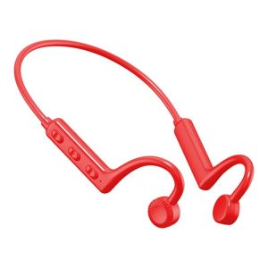 Ks19 Wireless Headphones Tws Bluetooth Bone Conduction Hanging Neck Handsfree Headset With Microphone red  |   Sports Headphones Earphones & Speakers Red