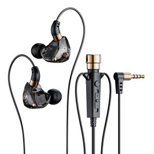 KT02 3.5mm Earbuds In-Ear Headphones With Microphone Bass HiFi Earphones For Streaming Karaoke Earbuds Black 1.2 meters  |   Wired Earphones Earphones & Speakers Black + 1.2 meters