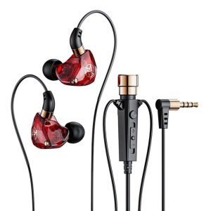 KT02 3.5mm Earbuds In-Ear Headphones With Microphone Bass HiFi Earphones For Streaming Karaoke Earbuds Red 1.2 meters  |   Wired Earphones Earphones & Speakers Red + 1.2 meters