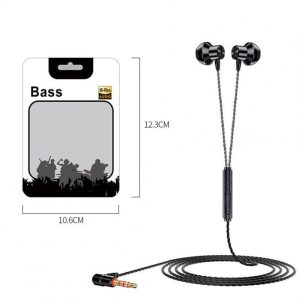 L-shaped 3.5mm Headphones 90 Degree Right Angle Plug Stereo Bass Headset Wire Control In-ear Earbuds black  |   Wired Earphones Earphones & Speakers Black