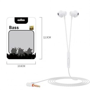 L-shaped 3.5mm Headphones 90 Degree Right Angle Plug Stereo Bass Headset Wire Control In-ear Earbuds White  |   Wired Earphones Earphones & Speakers White