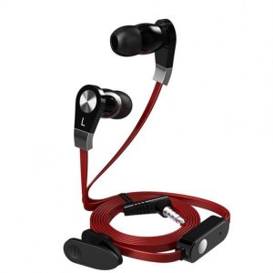 Langsdom JM02 In-ear Wire-controlled Earphones Hifi Bass Headset Built-in Microphone 3.5mm Jack Gaming Headphone red  |   Wired Earphones Earphones & Speakers Red