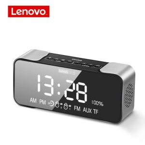 Lenovo  L022 Portable Bluetooth Wireless Speaker Led  Alarm Clock Tf Card Fm Wireless Loudspeaker Rust color  |   Stereo Speakers Earphones & Speakers Rust color