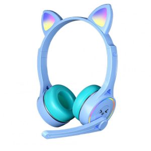 Luminous Led Cute Cat Ears Headphones Bluetooth Wireless Stereo Music Headset With Microphone Sy-t30 light blue  |   Bluetooth Earphones Bluetooth Earphones Bluetooth Earphones