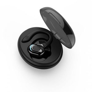 M-l8 Bluetooth-compatible Earphone With Charging Cabin Mini In-ear Business Sports Hanging Ear Headsets black  |   Bluetooth Earphones Bluetooth Earphones Black