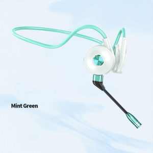 M1 Bone Conduction Bluetooth-compatible  Earphones No-delay Noise Cancelling Stereo Running Sports Business Headset Headphones green  |   Sports Headphones Earphones & Speakers Green