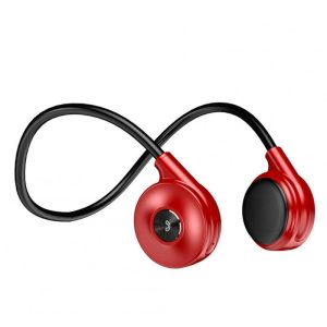 M1s Bone Conduction Headset Bluetooth-compatible 5.3 Noise Canceling Ear Hook Sports Business Headphones Red  |   Sports Headphones Earphones & Speakers Red