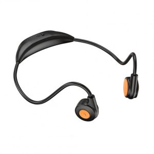 M2 Bone Conduction Headphones Sports Wireless Earphones With Built-in Mic For Running Cycling Hiking Driving black orange  |   Sports Headphones Earphones & Speakers Black orange