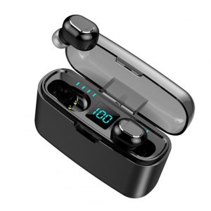 M8W TWS Earphones Portable Digital Display HD Call Earpiece Wireless Bluetooth 5.0 In-Ear Sports Headset Support for iOS/Android Phones black  |   Bluetooth Earphones Bluetooth Earphones Black