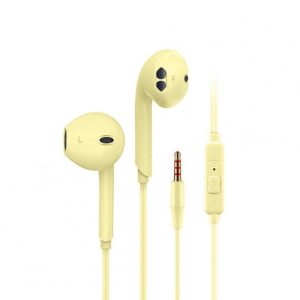 Macaron K08 Wired  Headphones, Noise Cancelling Stereo In-ear Earphone, Sport Music Headset, With Mic 3.5mm Jack Universal Earpods yellow  |   Wired Earphones Earphones & Speakers Wired Earphones