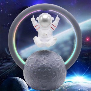 Magnetic Levitation Astronaut Spaceman Bluetooth Speaker RGB Mini Radio Portable Audio Subwoofer 598a Silver  |   Stereo Speakers Earphones & Speakers 598A suspended silver