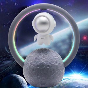 Magnetic Levitation Astronaut Spaceman Bluetooth Speaker RGB Mini Radio Portable Audio Subwoofer 598b Silver  |   Stereo Speakers Earphones & Speakers 598B suspended silver