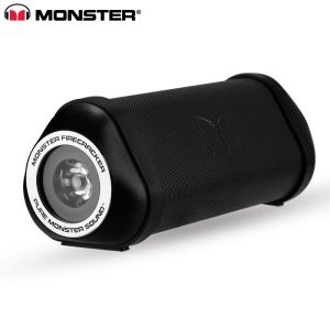 Monster Firecracker Wireless Bluetooth Speaker Stereo Bass Soundbar IPX5 Waterproof Built-in LED Column Portable Speaker black  |   Bluetooth Earphones Bluetooth Earphones Black