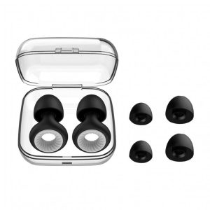 Noise Reduction Earplugs Water-proof Reusable Soft Silicone Ear Plugs With Storage Box For Showering Swimming Surfing Sleeping Learning black and white  |   Earphones Accessories Earphones & Speakers Black & white