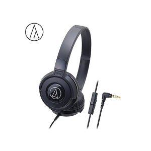 Original Audio Technica ATH-S100iS Headset Wired Control Game Headphone with Micphone Bass Music Earphone for Cellphones Computer Black  |   Over-ear Headphones Earphones & Speakers Black