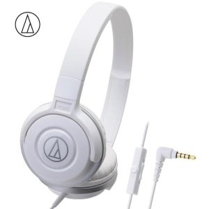 Original Audio Technica ATH-S100iS Headset Wired Control Game Headphone with Micphone Bass Music Earphone for Cellphones Computer White  |   Over-ear Headphones Earphones & Speakers Over-ear Headphones