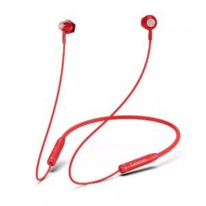 Original LENOVO He06 Bluetooth 5.0 Neckband Wireless Earphones Stereo Sports Magnetic Waterproof Headset red  |   Sports Headphones Earphones & Speakers Red