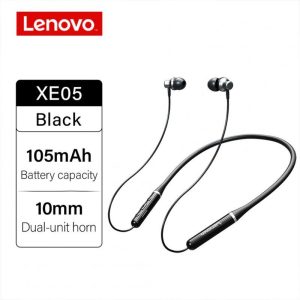 Original LENOVO XE05 Neck-type Bluetooth Headset Sports Waterproof Long Standby Earphones Black  |   Sports Headphones Earphones & Speakers Black