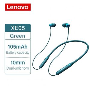 Original LENOVO XE05 Neck-type Bluetooth Headset Sports Waterproof Long Standby Earphones Green  |   Sports Headphones Earphones & Speakers Green