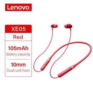 Original LENOVO XE05 Neck-type Bluetooth Headset Sports Waterproof Long Standby Earphones Red  |   Sports Headphones Earphones & Speakers Red