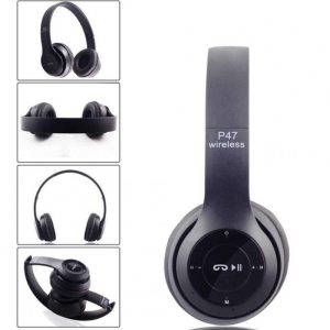 P47 Foldable Wireless  Headphones, Tablet Bluetooth-compatible Headset With Mic, Compatible For Mobile Xiaomi Iphone Sumsamg black  |   Over-ear Headphones Earphones & Speakers Black