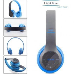 P47 Foldable Wireless  Headphones, Tablet Bluetooth-compatible Headset With Mic, Compatible For Mobile Xiaomi Iphone Sumsamg blue  |   Over-ear Headphones Earphones & Speakers Blue