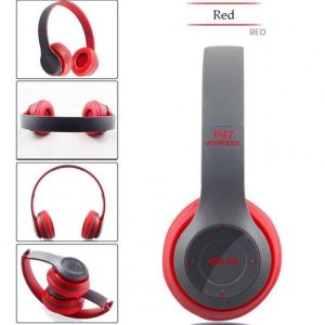 P47 Foldable Wireless  Headphones, Tablet Bluetooth-compatible Headset With Mic, Compatible For Mobile Xiaomi Iphone Sumsamg Red  |   Over-ear Headphones Earphones & Speakers Over-ear Headphones