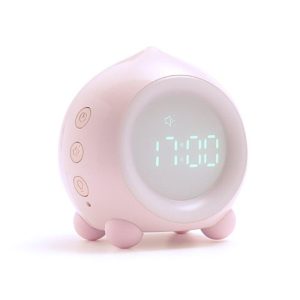 Portable Digital Alarm Clock with Led Light USB Charging Kids Bluetooth Speaker Snooze Clock Pink_Bluetooth  |   Stereo Speakers Earphones & Speakers Pink + Bluetooth