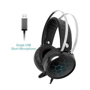 Professional 7.1 Gaming Headset Gamer Surround Sound USB Wired Headphones with Microphone for PC Computer Xbox One PS4 RGB Light 7.1 short Mic  |   Over-ear Headphones Earphones & Speakers 7.1 short Mic