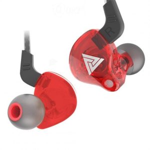 Qkz Ak6 Copper Driver Hi-fi Sports Headphones 3.5mm In-ear Earphone For Running With Microphone Music Earbuds red  |   Wired Earphones Earphones & Speakers Red