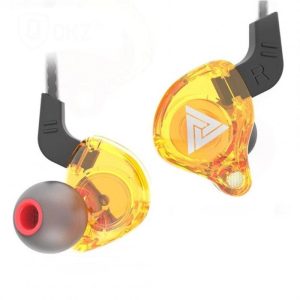 Qkz Ak6 Copper Driver Hi-fi Sports Headphones 3.5mm In-ear Earphone For Running With Microphone Music Earbuds yellow  |   Wired Earphones Earphones & Speakers Wired Earphones