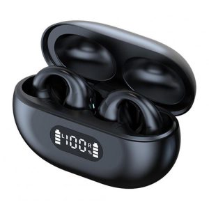 R15 Bone Conduction Headset Bluetooth 5.3 Clip-on Earphone Intelligent Noise-cancelling Headphones black  |   Bluetooth Earphones Bluetooth Earphones Black