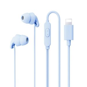 REMAX RM-518 Headphones Wired Microphone Earbud In-Ear Earphones Built-in Call Control Clear Audio For Most Mobile Devices blue+lighting  |   Wired Earphones Earphones & Speakers Blue+lighting