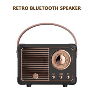 Retro Bluetooth Speaker Portable Mini Audio Card Music Player Wireless Computer Smart Speakers Black  |   Stereo Speakers Earphones & Speakers Black