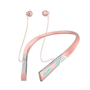 RGB Lighting Headphones Wireless Headphones Noise Canceling Headphones Magnetic Headphones With Neck Cable girly pink  |   Sports Headphones Earphones & Speakers Girly pink