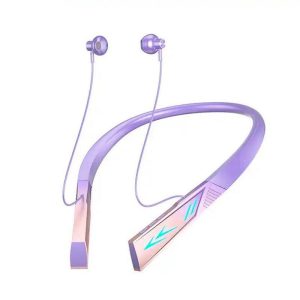 RGB Lighting Headphones Wireless Headphones Noise Canceling Headphones Magnetic Headphones With Neck Cable gradient purple  |   Sports Headphones Earphones & Speakers Gradient purple