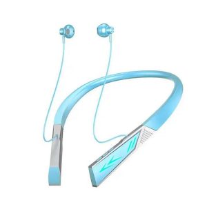 RGB Lighting Headphones Wireless Headphones Noise Canceling Headphones Magnetic Headphones With Neck Cable sky blue  |   Sports Headphones Earphones & Speakers Sky blue