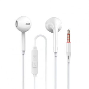 S18 Wire-controlled Headset With Microphone In-line Subwoofer Hands-free Calling Ergonomic Headphone White  |   Wired Earphones Earphones & Speakers White