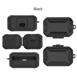 Shockproof Headphone Case Non-slip Sleeve Frame Compatible For Sennheiser Momentum True Wireless 3 Earbuds black  |   Earphones Accessories Earphones & Speakers Black