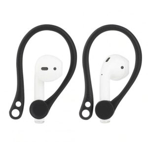 Silicone Ear Hook With Holder Strap Ergonomics Sports Anti-lost Ear Hook For Airpods black  |   Earphones Accessories Earphones & Speakers Black