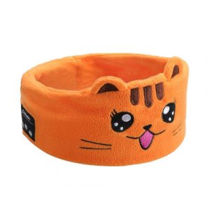 Sleep Headband With Built-In Headphones Microphone Wireless Music Sleeping Washable Headphones For Kids orange cat  |   Sports Headphones Earphones & Speakers Orange cat