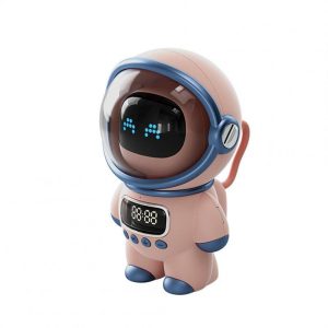 Smart Astronaut Bluetooth Speaker Ai Interactive Memory Card Computer Audio Clock Alarm Creative Gift Pink  |   Stereo Speakers Earphones & Speakers Pink