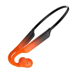 Sports Bluetooth-compatible Headset Gradient Color Ear-mounted Bone Conduction Noise Cancelling Headphones K9 orange gradient  |   Sports Headphones Earphones & Speakers Orange gradient