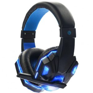 Stereo Game Headphone with Micro LED  |   Gaming Headsets Earphones & Speakers Black & blue