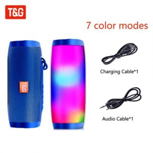 Tg157 Portable Speaker Bluetooth-compatible Loudspeaker Column Wireless Fm Radio With Microphone blue  |   Stereo Speakers Earphones & Speakers Blue