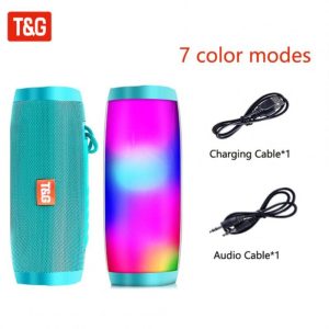 Tg157 Portable Speaker Bluetooth-compatible Loudspeaker Column Wireless Fm Radio With Microphone green  |   Stereo Speakers Earphones & Speakers Green