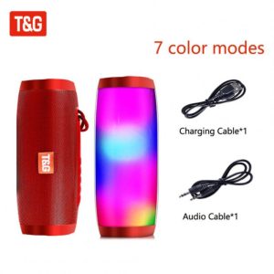 Tg157 Portable Speaker Bluetooth-compatible Loudspeaker Column Wireless Fm Radio With Microphone Red  |   Stereo Speakers Earphones & Speakers Red