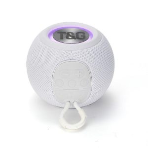 TG337 Wireless Speaker Portable Speaker Powerful Sound 57MM Horn Driver Speaker With Color Lights Micro SD USB AUX Player For Home Kitchen Outdoor Travelling White  |   Stereo Speakers Earphones & Speakers Stereo Speakers